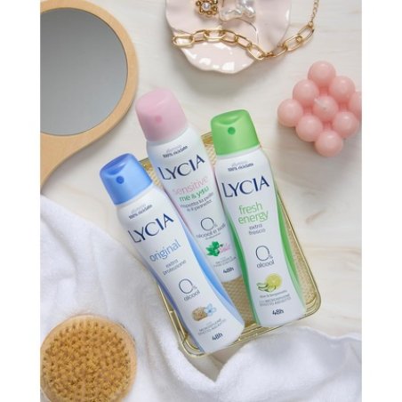 Lycia Sensitive Me & You Deodorant Spray Alcohol-Free Aluminum-Free 48 Hours Effectiveness Scent of Melissa and Water