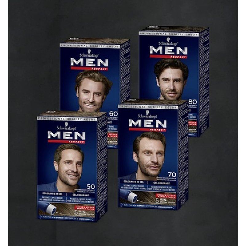 Men Perfect Ammonia-Free Gel Hair Color N80 Natural Black Brown