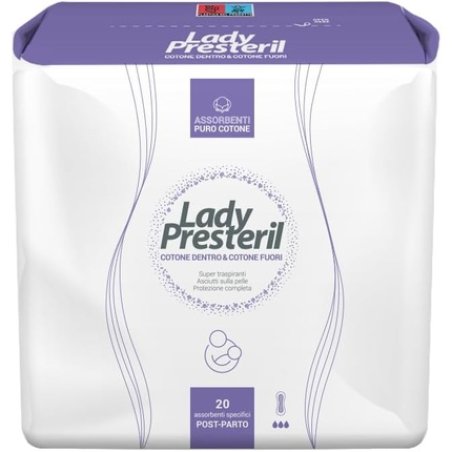 Lady Presteril Postpartum Cotton Pads 20 Pieces