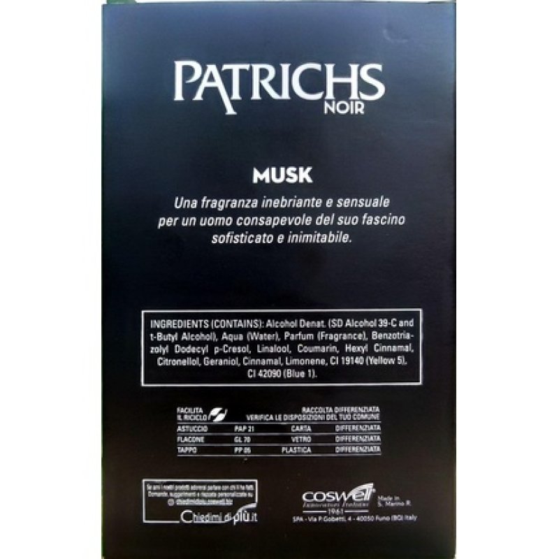 Patrichs Musk Eau de Toilette 75ml
