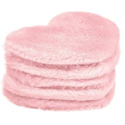 Heart Pads Reusable Cosmetic Pads Pink - Pack of 5