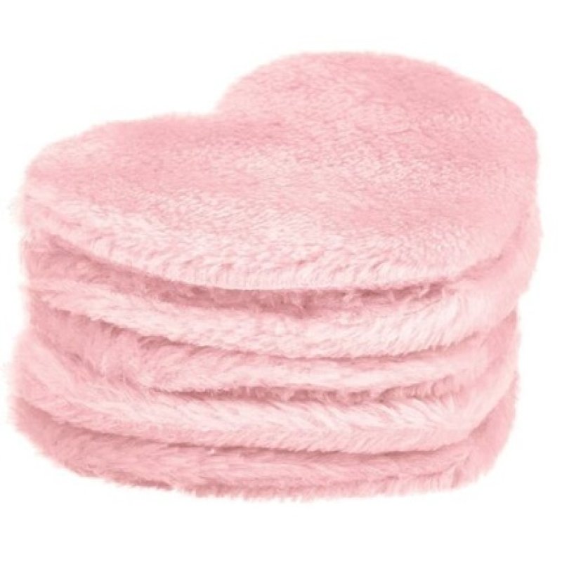 Heart Pads Reusable Cosmetic Pads Pink - Pack of 5