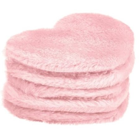 Heart Pads Reusable Cosmetic Pads Pink - Pack of 5