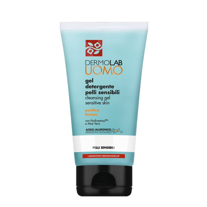 Dermolab Uomo Face Cleansing Gel for Sensitive Skin with Aloe Vera 150ml