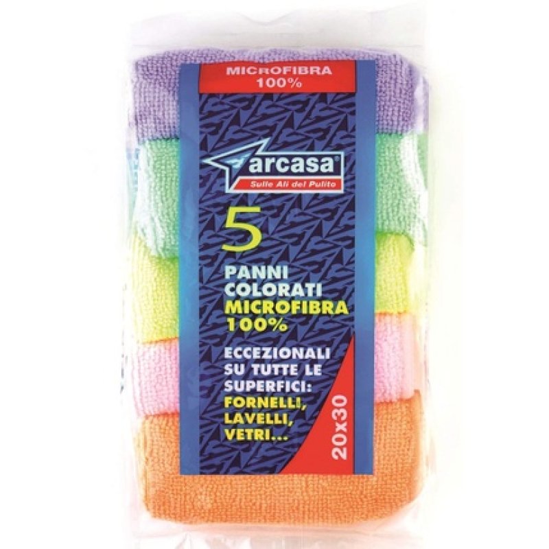 Arcasa DEP365 Colorful Microfiber Cloths - Pack of 5