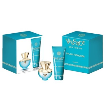 Versace Dylan Turquoise Pour Femme Eau De Toilette Spray 50ml Shower Gel 100ml