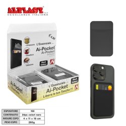 Alplast Ai-Poket Card/Cash Holder For Mobile - 24 Pieces Black