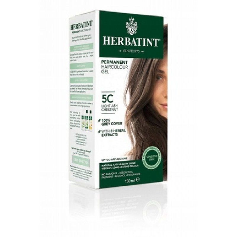 Herbatint Gel Hair Dye With Oxidant 5c Light Ash Chestnut
