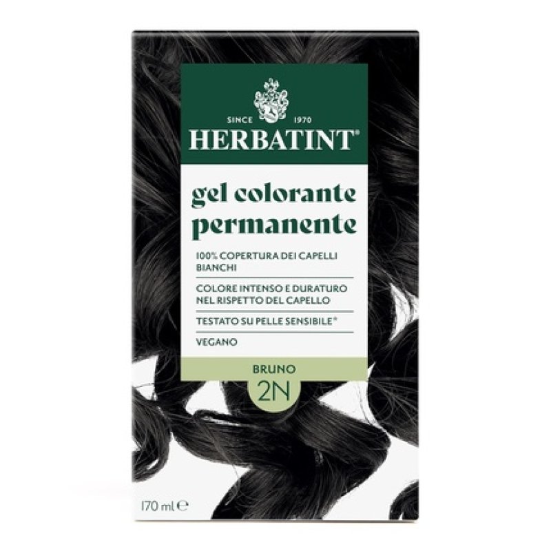 Herbatint Permanent Hair Color 2N Brown 170ml Ammonia-Free 100% Coverage
