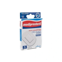 Corman Medipresteril Delicate Sterile Post-Operative Dressings - 5 Gauzes 7.5 X 5 Cm