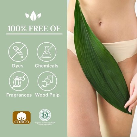 Organyc Panty Liners for Thong Certified Organic Cotton Ultra-Thin and Comfortable Ideal for Everyday Freshness Pack of