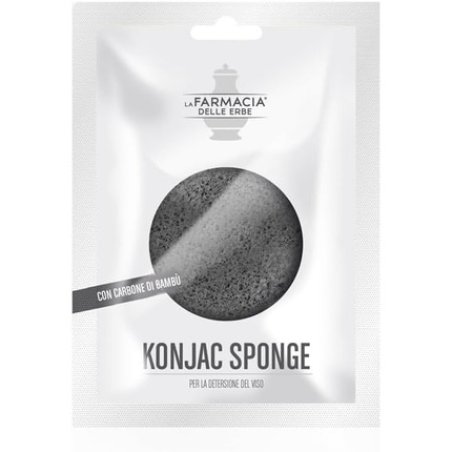 Sponge Konjac Face Cleansing with Bamboo Charcoal - The Pharmacy of Herbs