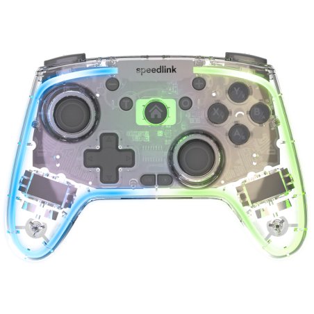 Speedlink - RAIT NX RGB Gamepad - Wireless/Wired - for PC/Android/Switch OLED/Lite, clear transparent