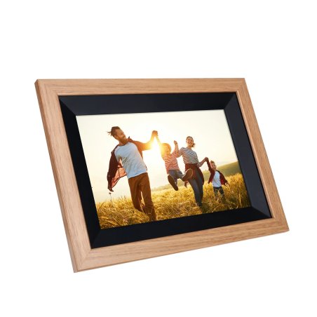 Rollei - Smarter picture frame - 10 Diagonal - WIFI - App Control - Wood frame - Model 105 - 10.1