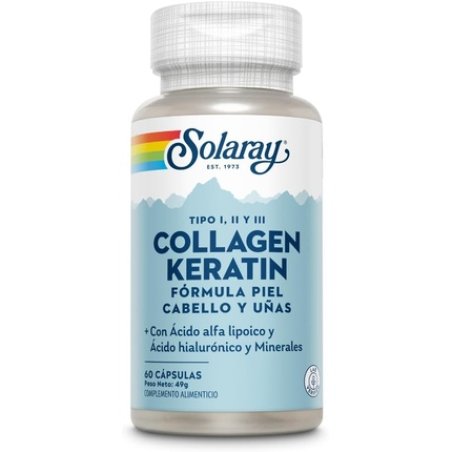 Solaray Collagen Keratin Type I, II & III 60 Capsules