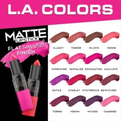 L.A. Colors Matte Lipstick Venom 1 Ounce
