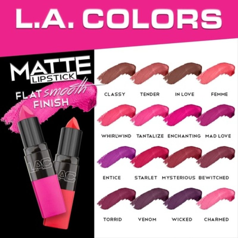 L.A. Colors Matte Lipstick Venom 1 Ounce