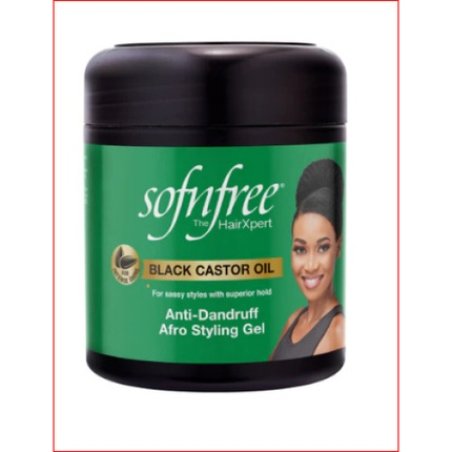 Sof N'Free Black Castor Oil Anti Dandruff Afro Styling Gel - 500ml