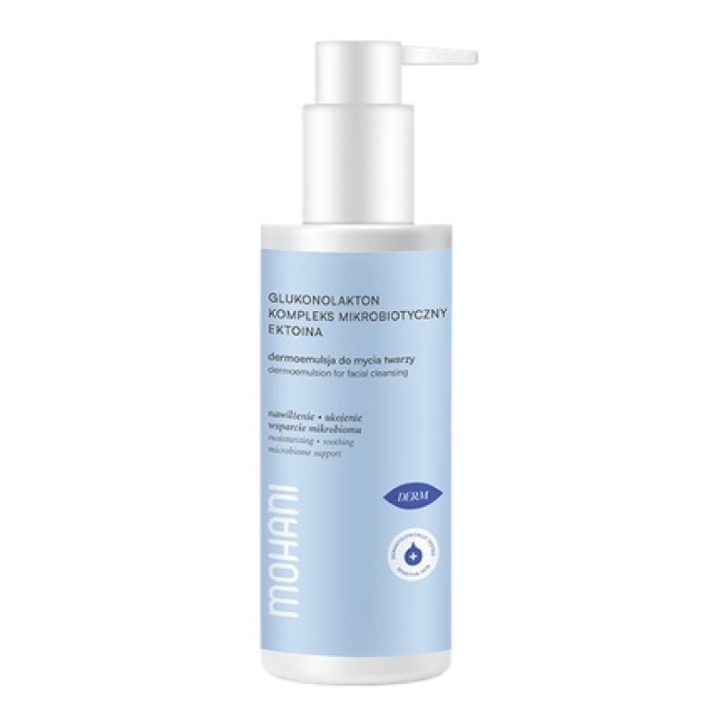 Mohani Moisturizing Dermoemulsion For Face Cleansing With Gluconolactone, Ectoin, And Microbiome Complex 150g