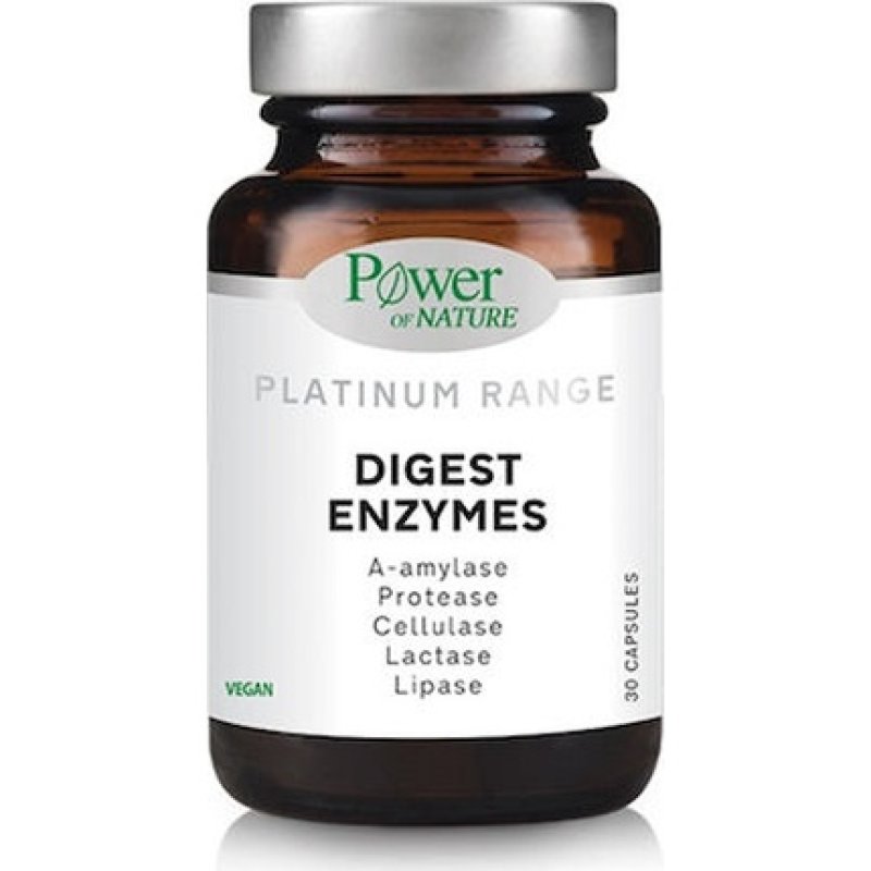 Power Health Platinum Range Digest Enzymes - Dietary Supplement With 5 Peptide Enzymes, 30 Capsules