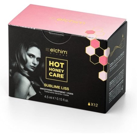 Elchim Hot Honey Care Intensive Conditioning System Sublime Liss Smoothing Box of 12 Refill Treatment Pods