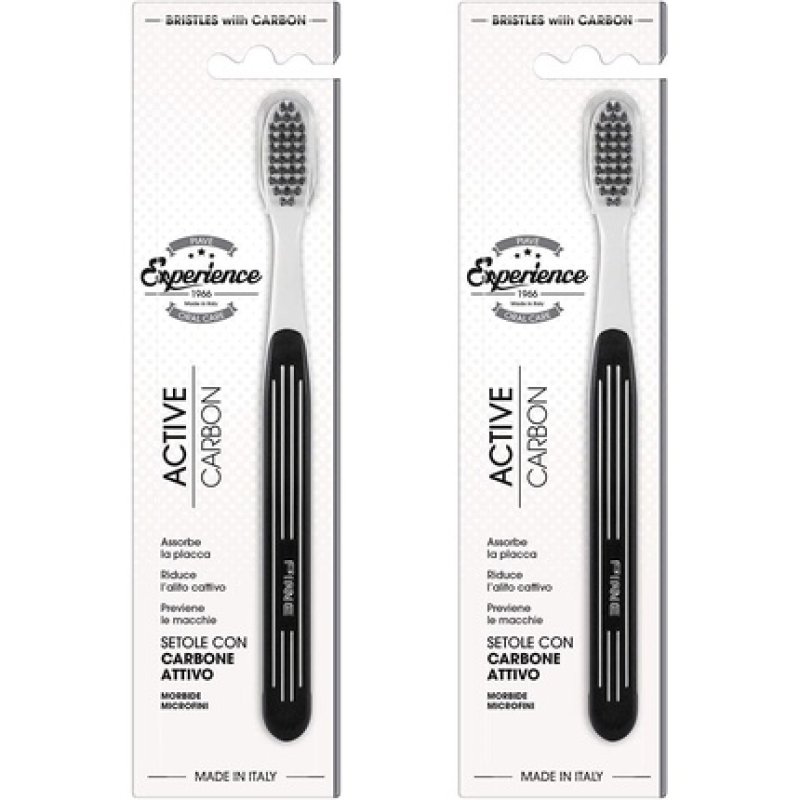 Activated Charcoal Toothbrush Set - Pack of 2