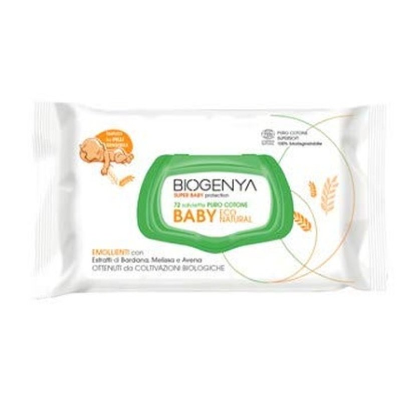 Biogenya Baby Eco Natural Cotton Wipes 72 Wipes