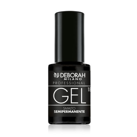 Deborah Milano Professional Nail Polish No. 18 Black Plumping Effect Long-Lasting Intensive and Shiny Nails 4.5ml