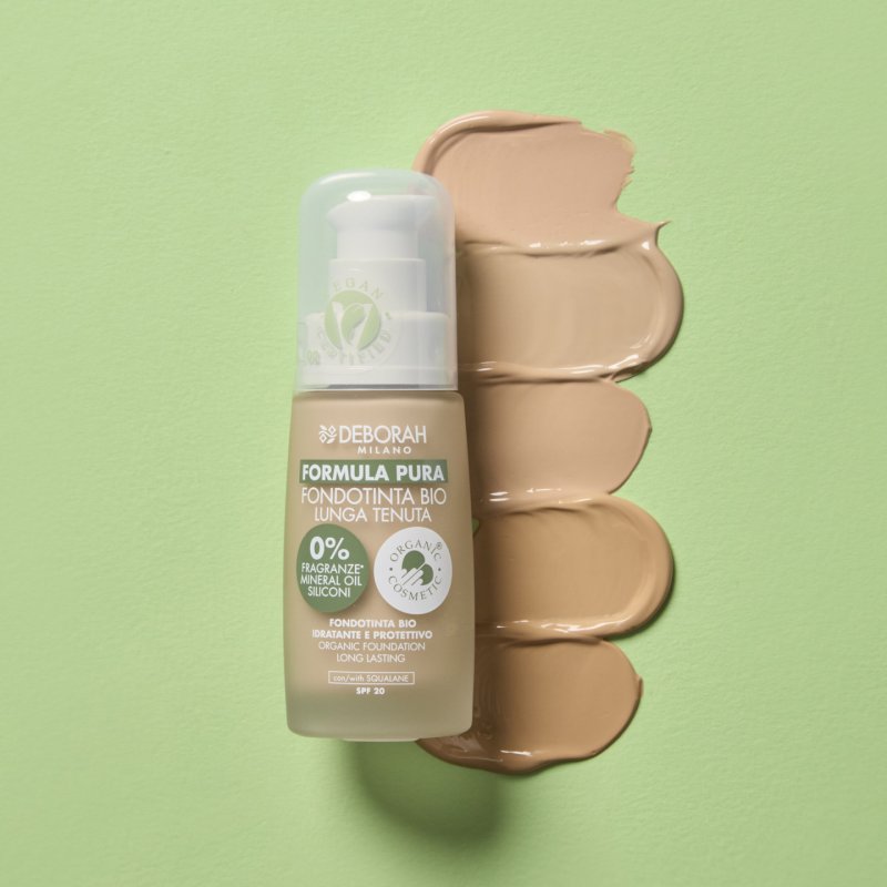Deborah Pure Formula Bio Long Lasting Foundation N.02 Beige Coverage and Comfort