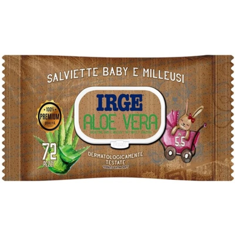 Irge Wipes 72 Pieces With Pop-Up Aloe