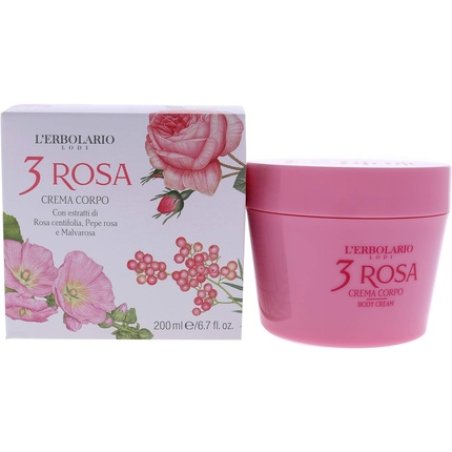 L'Erbolario 3 Rose Body Cream 200ml