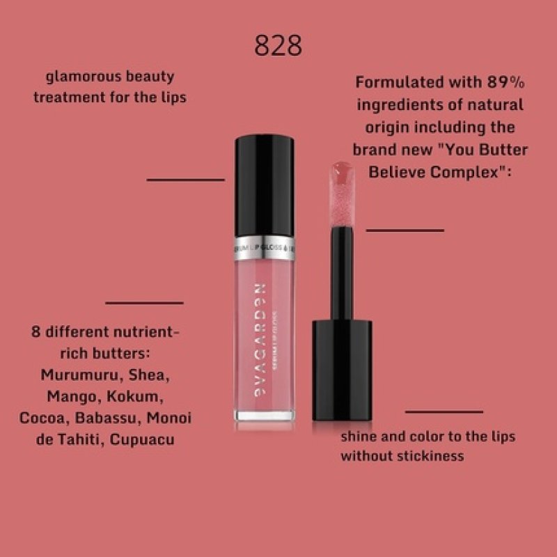 828 Garnet Rose Serum Lip Gloss for Women 50ml