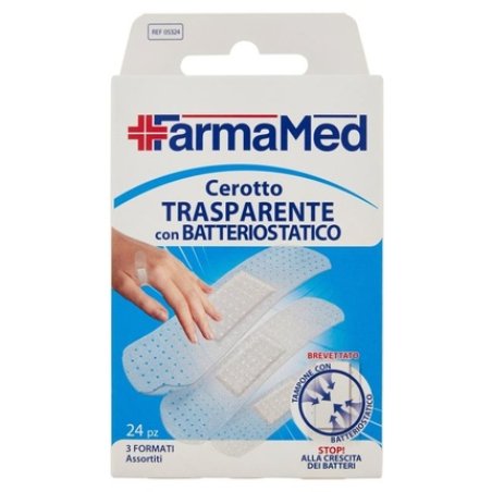 FarmaMed Transparent Antibacterial Plasters 24 Pieces