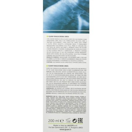 GUAM Fangocrema Dren Active Mud Cream 200ml