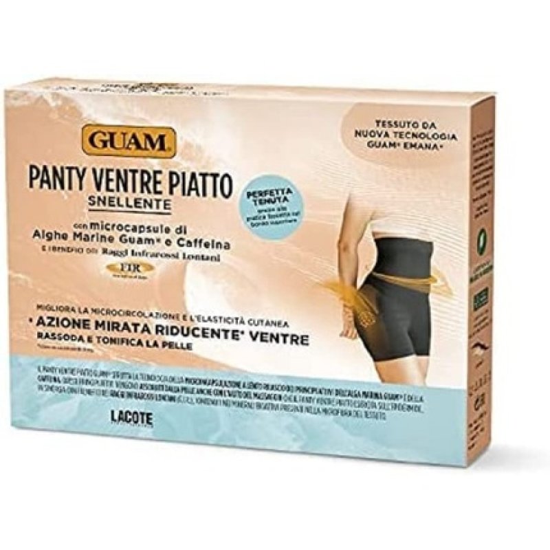 Guam Panty Ventre Teller Black with Microcapsules of Marine Algae and Caffeine XS/S (38-40)