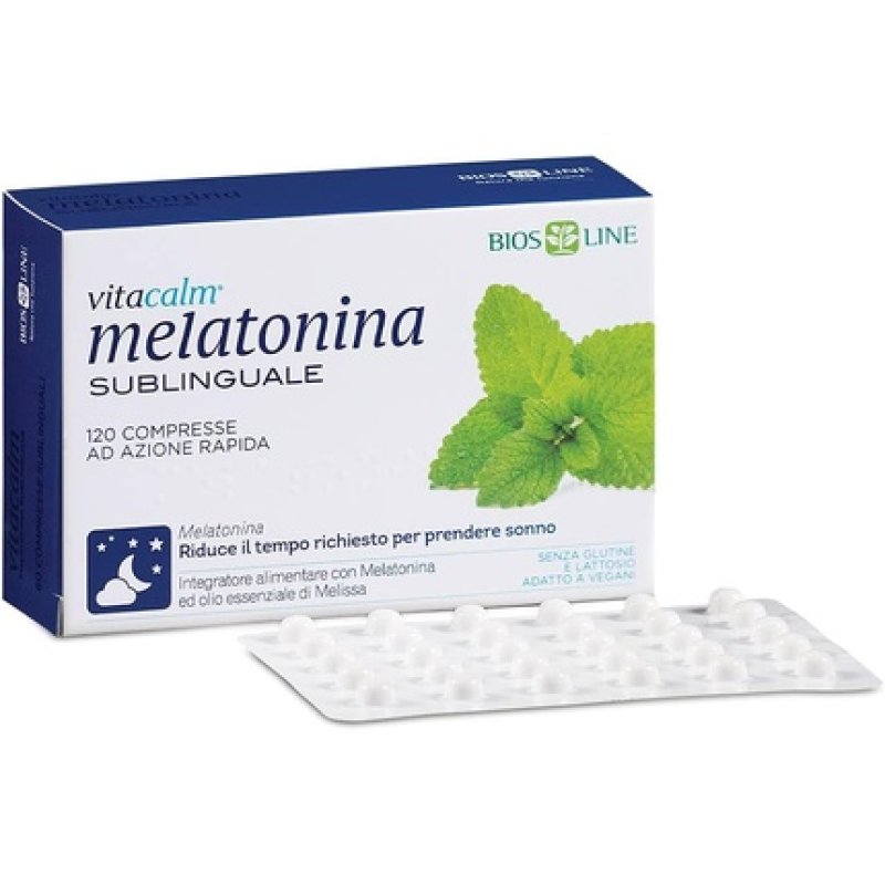 Bios Line Vitacalm Melatonin Dietary Supplement 120 Sublingual Tablets