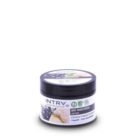 Intra Activated Charcoal & Ginger Organic Mask Detox masque pour cheveux 250 ml Femmes