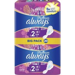 Always Platinum Long Women's Pad with Wings 40 Pieces