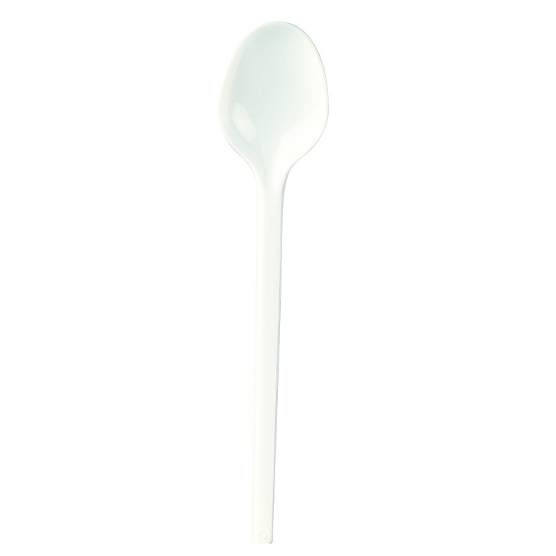 BIBO 8008570696304 Cuillère jetable Cuillère à café jetable Plastique Blanc 50 pièce(s)