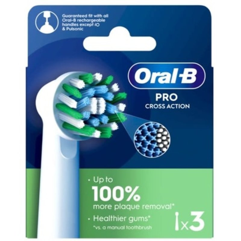 Oral-B Pro Cross Action Electric Toothbrush Heads 3 Pack