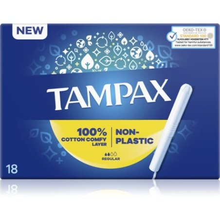 Tampax Non-Plastic Regular Tampons - 18ml