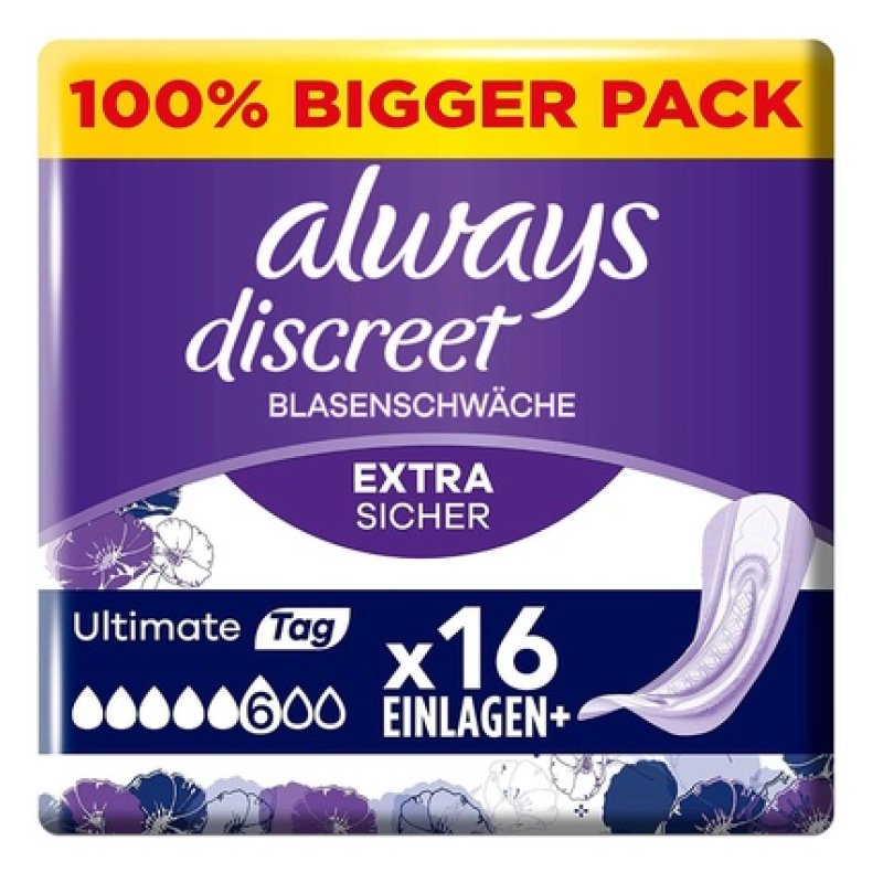 Always Discreet Incontinence Ultimate Big Pack 16