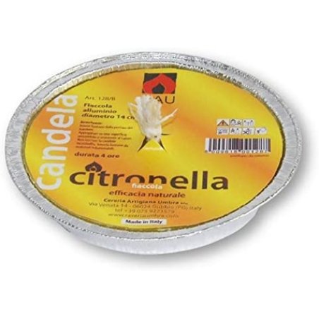 Fiaccola Alla Citronella 14 Cm Alluminio Ricarica Per Esternia