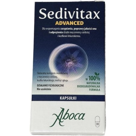 Sedivitax Advanced Herbal Supplement 30 Capsules