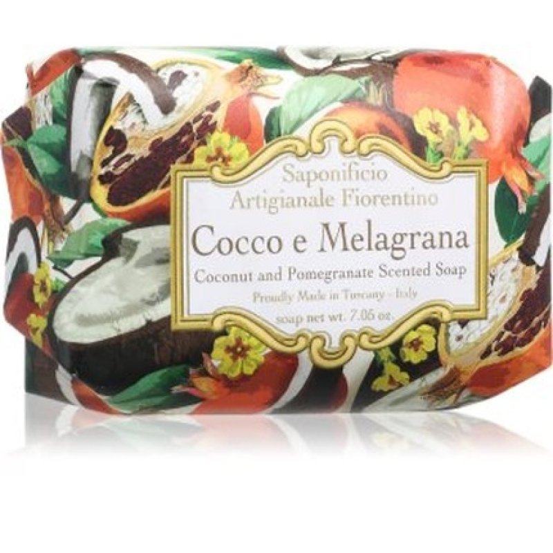 Saponificio Artigianale Fiorentino Coconut And Pomegranate Perfumed Soap - 200 Grams