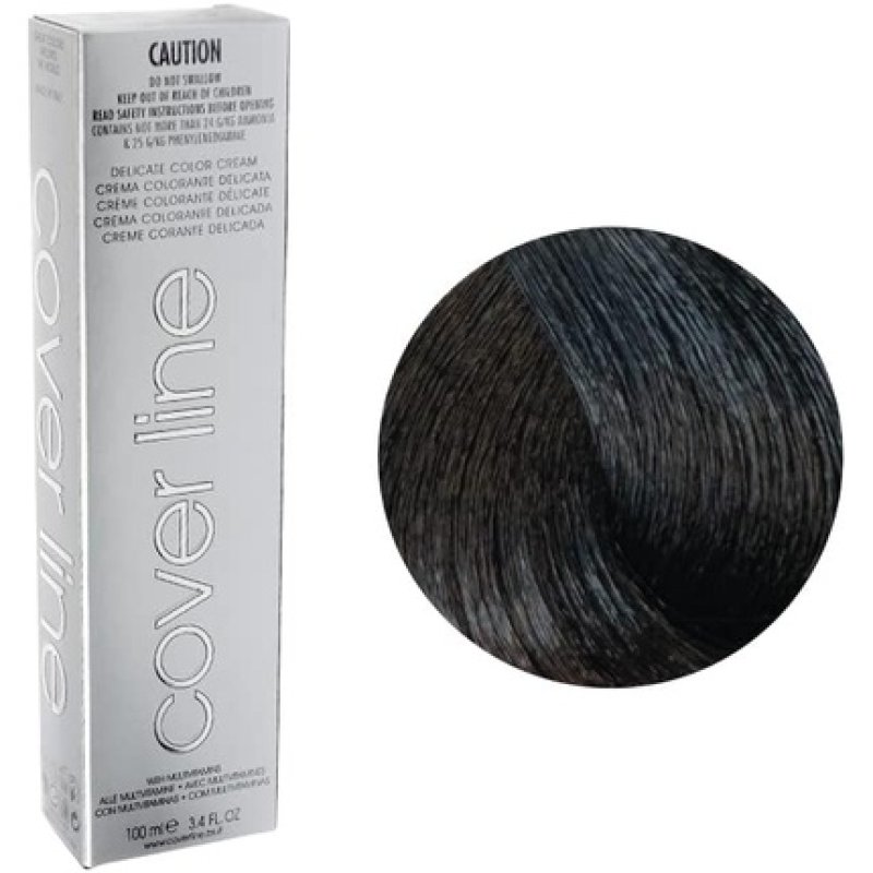 Cover Line Delicate Hair Color Permanent Cream 100ml 02 Darkest Brown