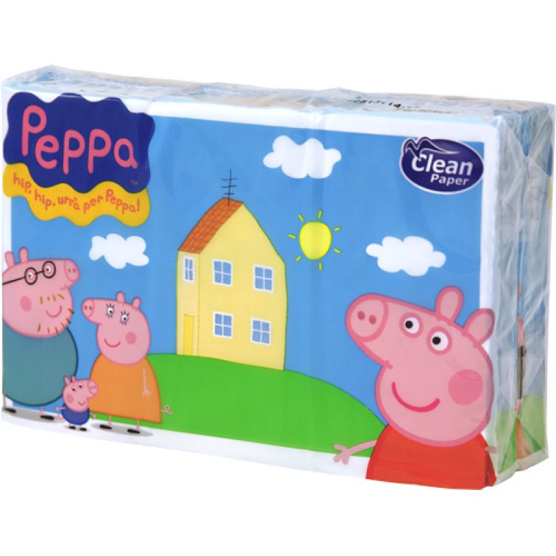 CLEAN Peppa Pig Tissues - Pack of 6