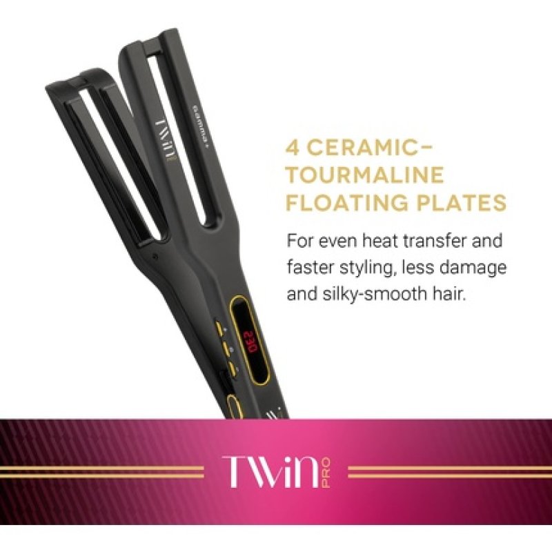 Gammapiu Twin Professional Hair Straightener with 4 Plates