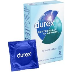 Durex Settebello Jeans Easy-On Rubber Condoms 52.5mm - Pack of 3