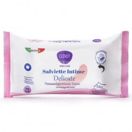 Clendy Delicate Intimate Wipes 12 Pack